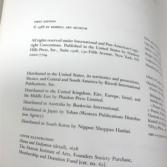 Vintage 1988 Poussin The Early Years in Rome Softcover Art Book Oberhuber 1st Ed - Picture 4 of 6